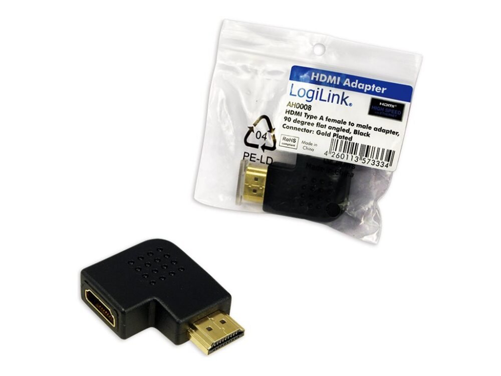 HDMI Adapter, AM to AF in 90 degree flat angled | Logilink - Image 3