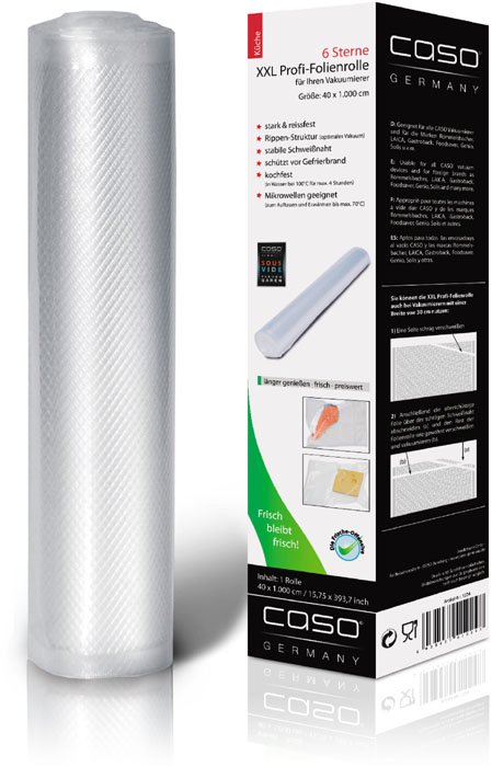 Caso | XXL profi foil roll | 01224 | 1 unit | Dimensions (W x L) 40 x 1000 cm | Ribbed