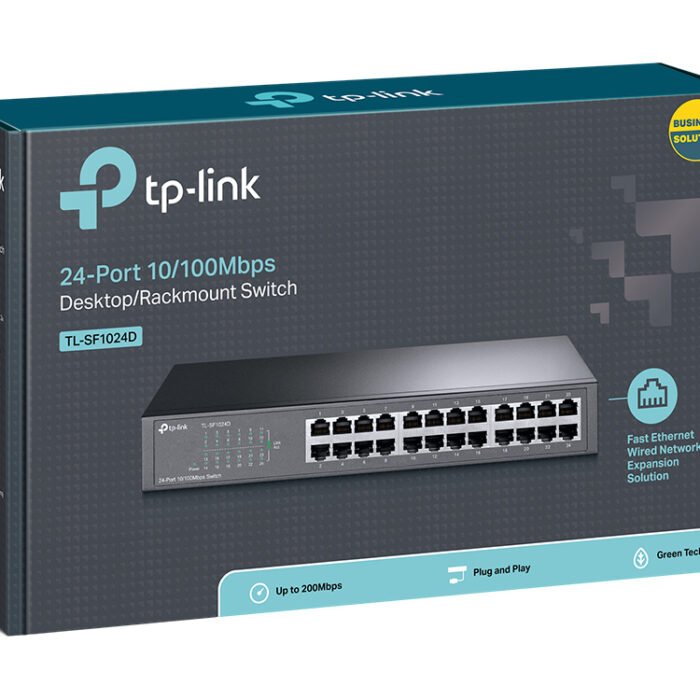 TP-LINK | Switch | TL-SF1024D | Unmanaged | Desktop/Rackmountable | 10/100 Mbps (RJ-45) ports quantity 24 | Power supply type External