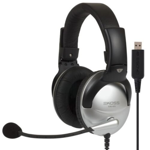 Koss | Gaming headphones | SB45 USB | Wired | On-Ear | Microphone | Noise canceling | Silver/Black