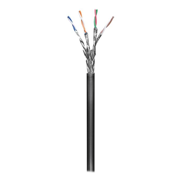 Goobay 77624 CAT 6 outdoor network cable, S/FTP (PiMF), black, 100m. | Goobay