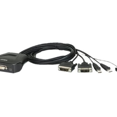 Aten 2-Port USB DVI Cable KVM Switch with Remote Port Selector | Aten | Remote Port Selector | 2-Port USB DVI Cable KVM Switch with Remote Port Selector