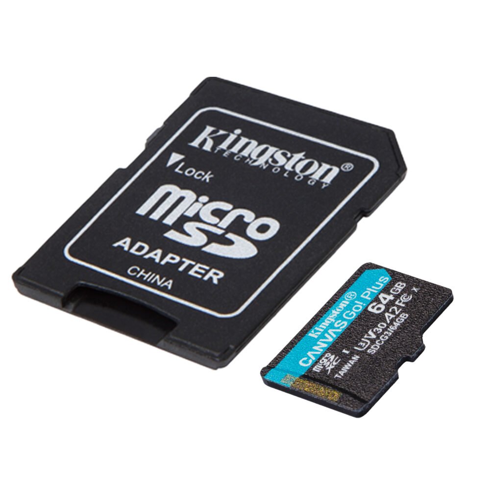 Kingston | microSD | Canvas Go! Plus | 64 GB | MicroSD | Flash memory class 10 | SD Adapter - Image 2