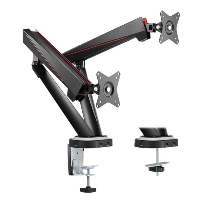 Logilink | Desk Mount | Tilt, swivel, level adjustment, rotate | 17-32 " | Maximum weight (capacity) 8 kg | Black/Red