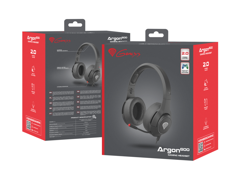 Genesis | Wired | On-Ear | Gaming Headset | Argon 600 - Image 4
