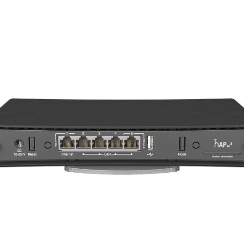 Wireless Router | HAP AC3 | 802.11ac | 300+867  Mbit/s | 10/100/1000 Mbit/s | Ethernet LAN (RJ-45) ports 5 | Mesh Support No | MU-MiMO No | No mobile broadband | Antenna type 2xExternal | 1 × USB-A