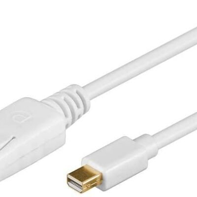Goobay | Mini DisplayPort adapter cable 1.2 | White | Mini DisplayPort plug | DisplayPort plug | 1 m | Gold-Plated connectors