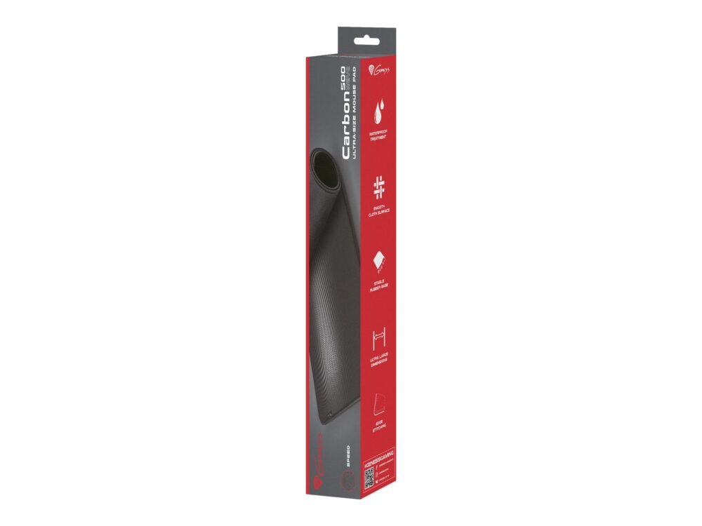 Genesis | Carbon 500 Ultra Wave | Mouse pad | 450 x 1100 x 2.5 mm | Black - Image 7