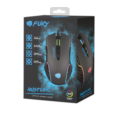 Fury | Gaming Mouse | Fury Hustler | Wired | Optical | Gaming Mouse | Black | Yes