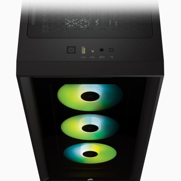 Corsair | Tempered Glass Mid-Tower ATX Case | iCUE 4000X RGB | Side window | Black | Mid-Tower | Power supply included No | ATX