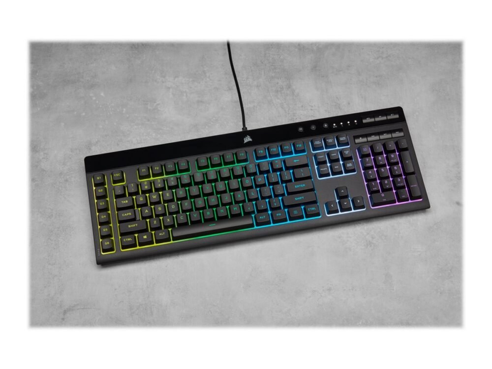 Corsair | Rubber Dome | Gaming Keyboard | K55 RGB PRO | Gaming keyboard | Wired | RGB LED light | US | Black - Image 12