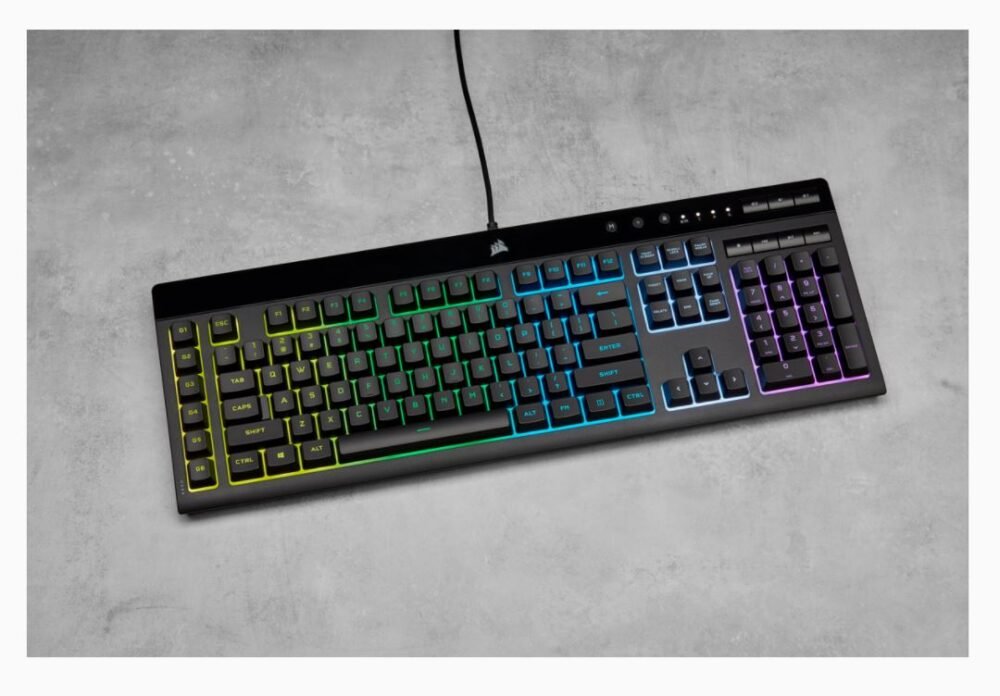 Corsair | Rubber Dome | Gaming Keyboard | K55 RGB PRO | Gaming keyboard | Wired | RGB LED light | US | Black - Image 3
