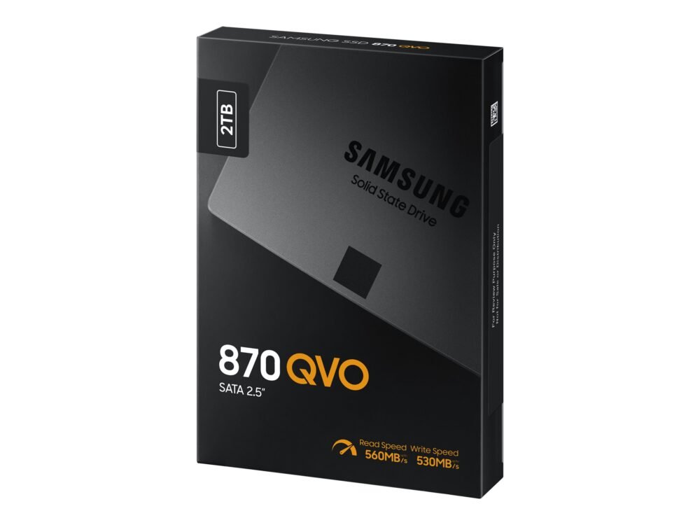 Samsung | SSD | 870 QVO | 2000 GB | SSD form factor 2.5" | Solid-state drive interface SATA III | Read speed 560 MB/s | Write speed 530 MB/s - Image 7
