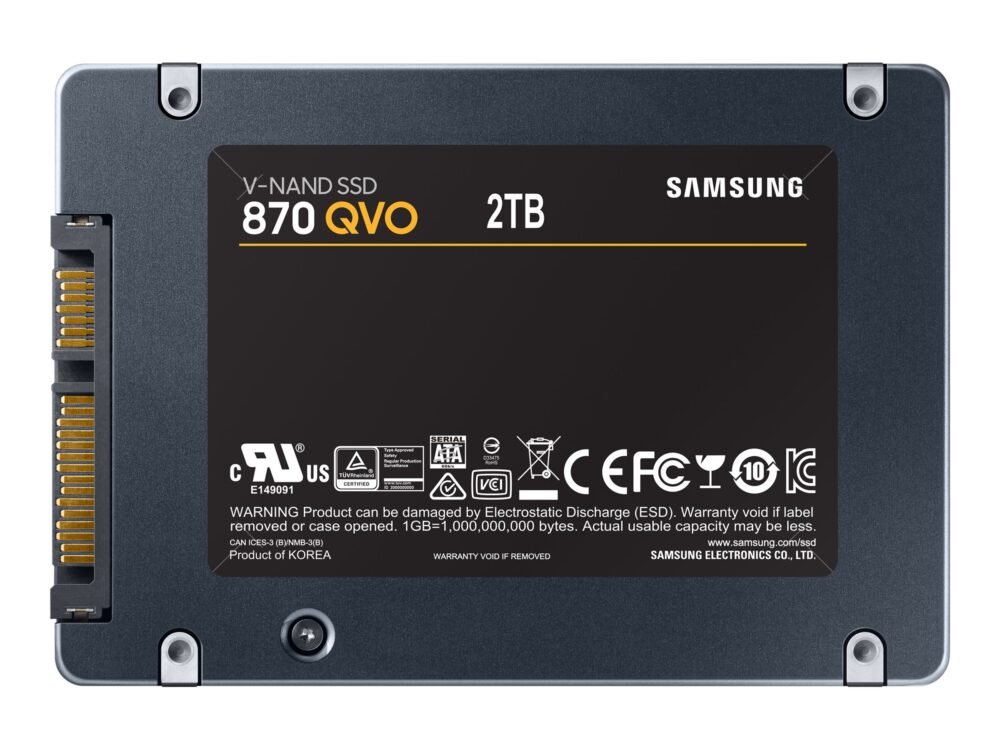 Samsung | SSD | 870 QVO | 2000 GB | SSD form factor 2.5" | Solid-state drive interface SATA III | Read speed 560 MB/s | Write speed 530 MB/s - Image 6