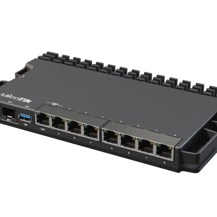 MikroTik Wired Ethernet Router RB5009UG+S+IN, Quad core 1.4 GHz CPU, 1xSFP+, 7xGigabit LAN, 1x2.5G LAN, 1xUSB, Can be powered in 3 different ways, CPU temperature monitor, Mounts FOUR of these Routers in a Single 1U Rackmount Space, RouterOS L5 | Wired Ethernet Router | RB5009UG+S+IN | No Wi-Fi | 10/100/1000 Mbit/s | Ethernet LAN (RJ-45) ports 7 | Mesh Support No | MU-MiMO No | No mobile broadband | 1 | 12 month(s)