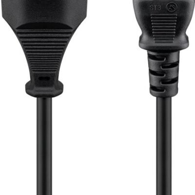 Goobay | Power supply cord, Switzerland | 93617 | Black Swiss male (type J, SEV 1011) | Device socket C13 (IEC connection)