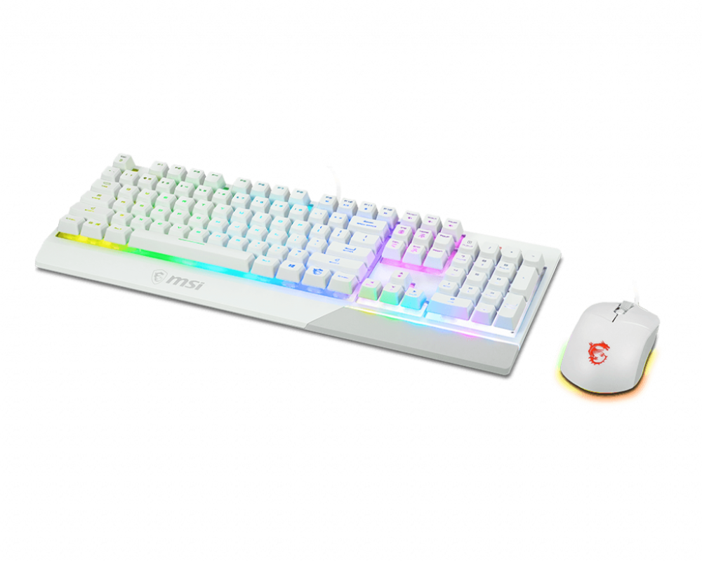 MSI | Vigor GK30 COMBO WHITE | Keyboard and Mouse Set | Wired | Mouse included | US | White - Image 2