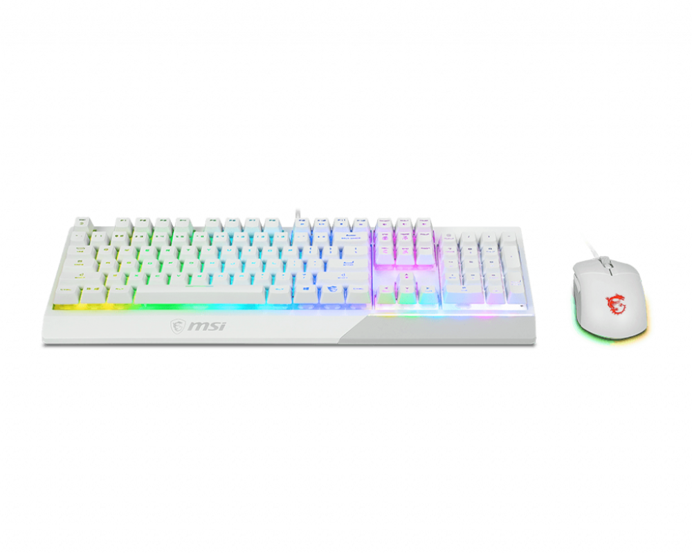 MSI | Vigor GK30 COMBO WHITE | Keyboard and Mouse Set | Wired | Mouse included | US | White - Image 3