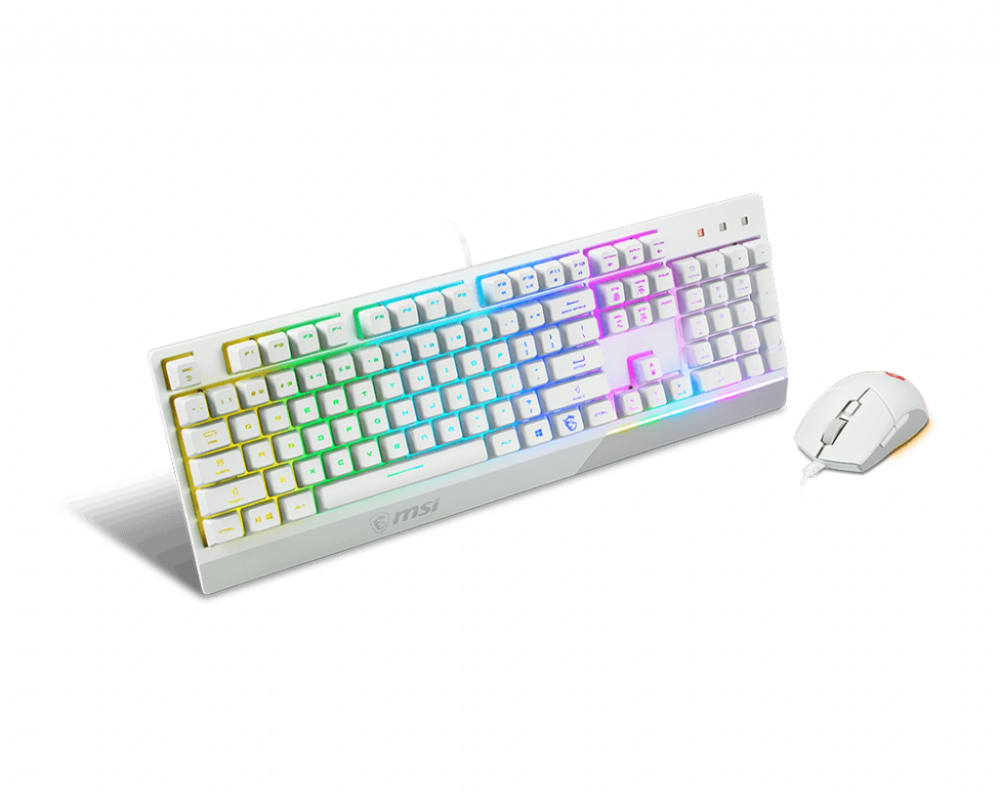 MSI | Vigor GK30 COMBO WHITE | Keyboard and Mouse Set | Wired | Mouse included | US | White - Image 4