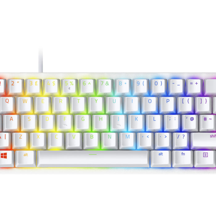 Razer | Optical Gaming Keyboard | Huntsman Mini 60% | Gaming keyboard | Wired | RGB LED light | RU | Mercury | USB-C | Red Switch