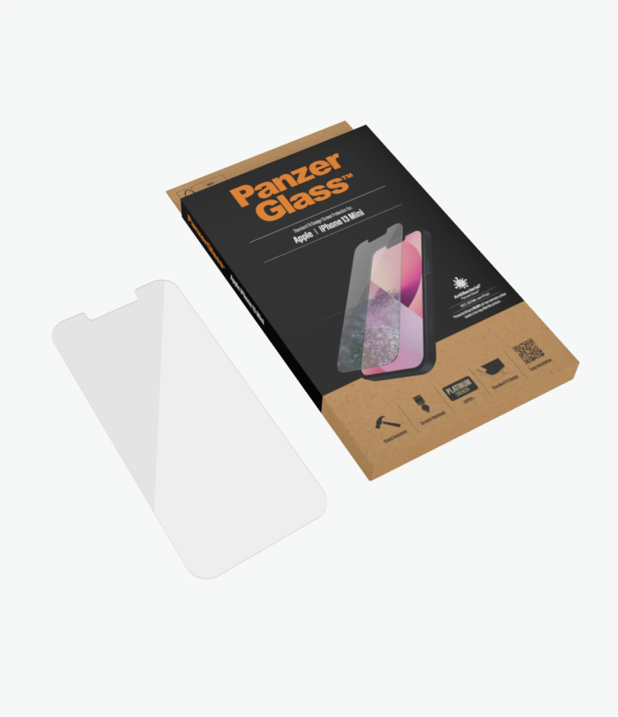 PanzerGlass | Clear Screen Protector | Apple | iPhone 13 Mini | Tempered glass | Antibacterial glass; Resistant to scratches and bacteria; Shock absorbing; Easy to install - Image 4