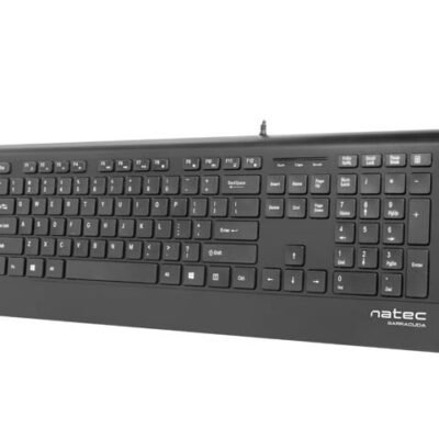 Natec Keyboard, Barracuda, US Layout, Slim | Natec | Keyboard | Barracuda | Standard | Wired | US | Black | 529 g