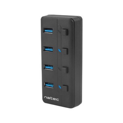 Natec USB 3.0 HUB, Mantis 2, 4-Port, On/Off with AC Adapter | Natec | 4 Port Hub With USB 3.0 | Mantis NHU-1557 | Black
