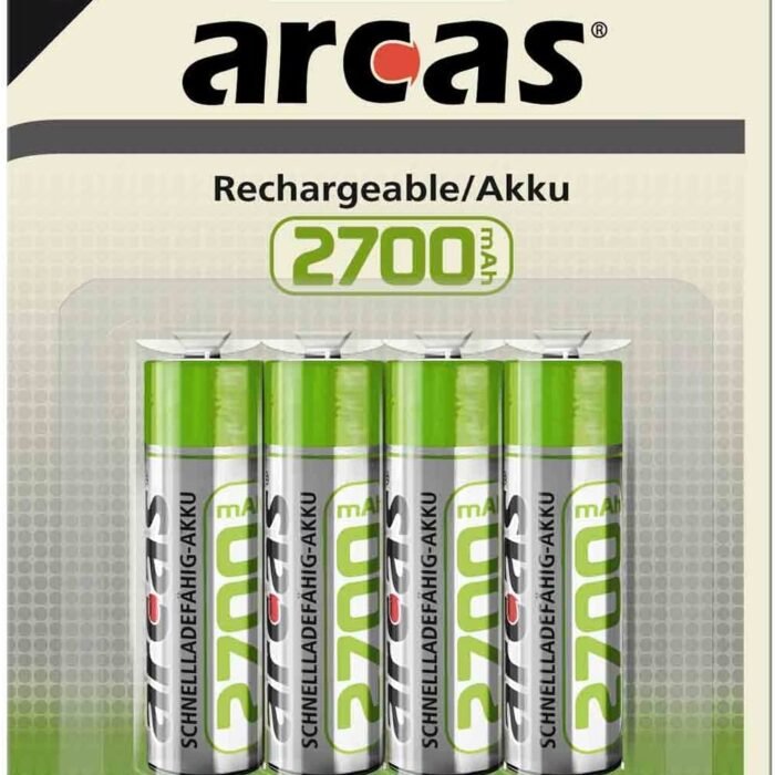 Arcas | 17727406 | AA/HR6 | 2700 mAh | Rechargeable Ni-MH | 4 pc(s)