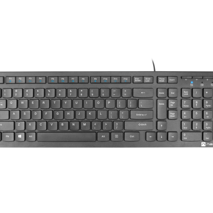 Natec | Keyboard | Discus 2 Slim | Standard | Wired | US | Black | USB 2.0 | 424 g | Numeric keypad