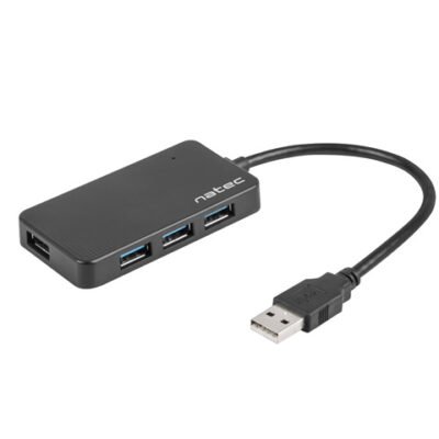 Natec | 4 Port Hub With USB 3.0 | Moth NHU-1342 | Black | 0.15 m