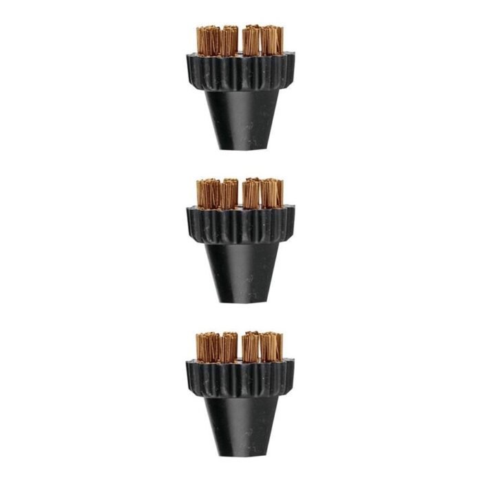 Polti | 3 Small Brass Bristles Brushes Kit | PAEU0297 Vaporetto Lecoaspira Unico