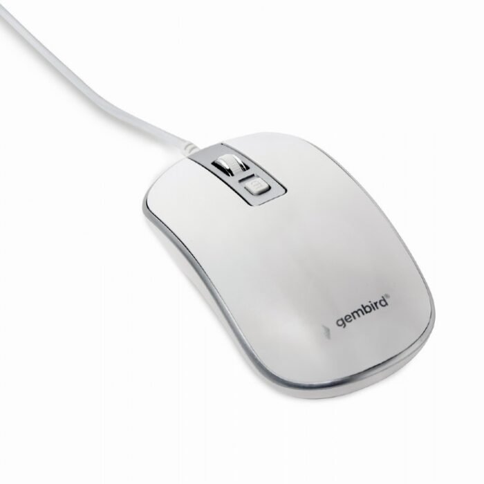 Gembird | Optical USB mouse | MUS-4B-06-WS | Optical mouse | White/Silver