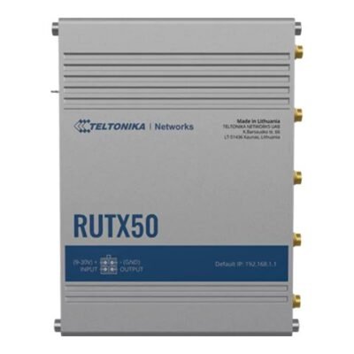 INDUSTRIAL 5G ROUTER | RUTX50 | 802.11ac | 867 Mbit/s | 10/100/1000 Mbps Mbit/s | Ethernet LAN (RJ-45) ports 5 | Mesh Support Yes | MU-MiMO Yes | 5G | Antenna type Internal