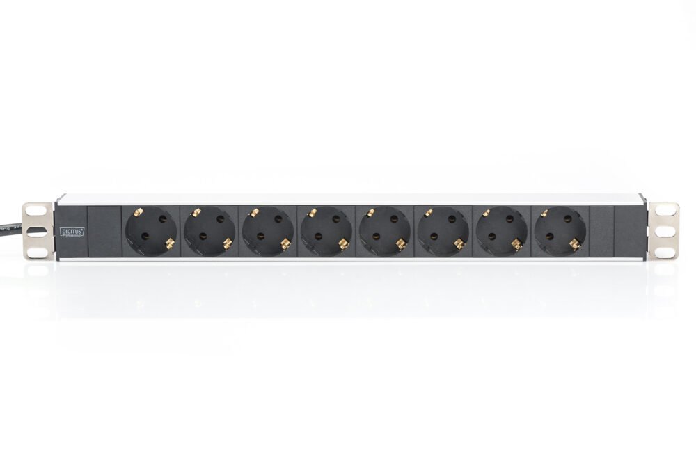 Aluminum outlet strip with 8 safety outlets | DN-95401 | Sockets quantity 8 - Image 2