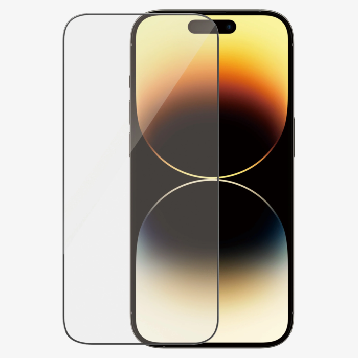 PanzerGlass | Screen protector | Apple | iPhone 14 Pro | Glass | Clear | Ultra-Wide Fit; Easy installation; Privacy Filter; Fingerprint resistant | Anti-Reflective