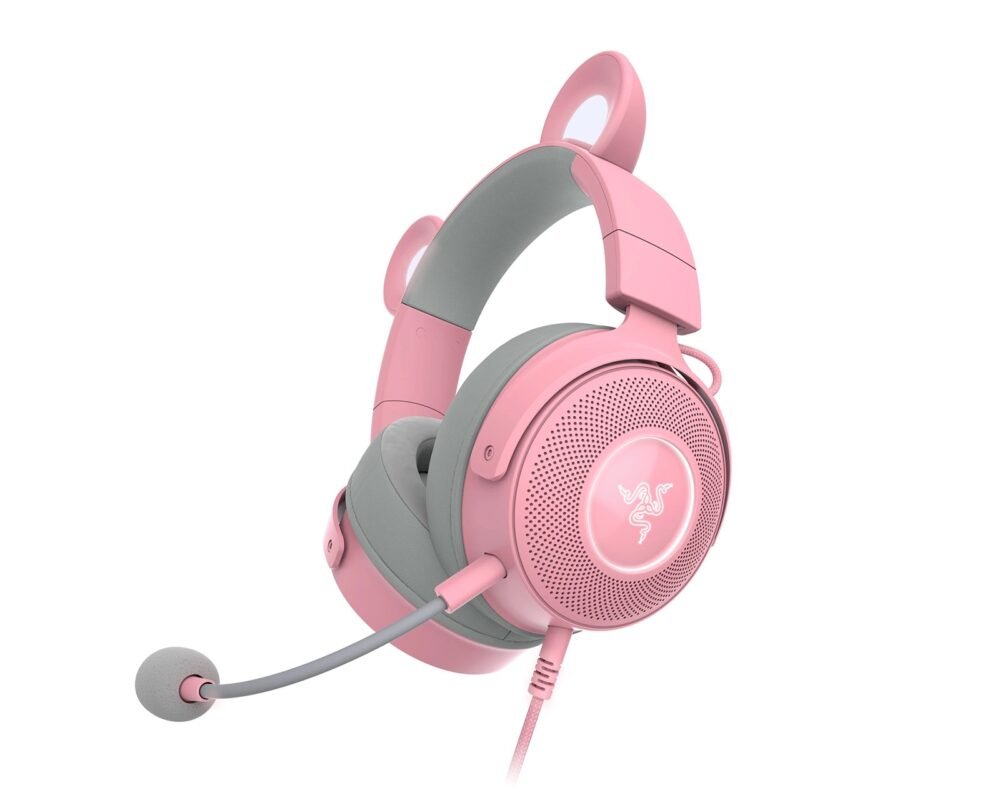 Razer | Wired | Over-Ear | Gaming Headset | Kraken V2 Pro, Kitty Edition - Image 2