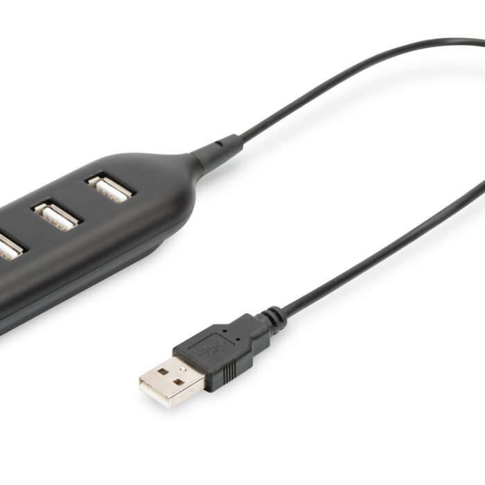 Digitus | USB 2.0 Hub, 4-Port, Bus Powered 4 X USB A/F AT Connected Cable | AB-50001-1 | USB 2.0 Hub