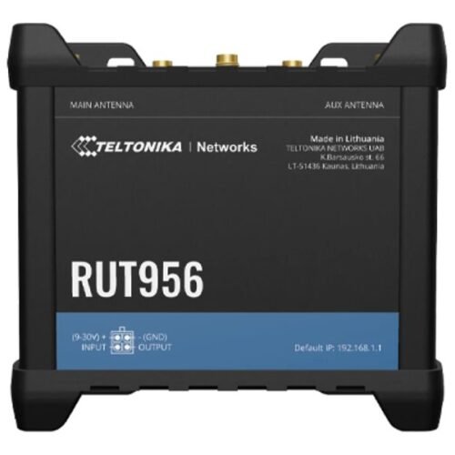 Industrial Router | RUT956 | 802.11n | 10/100 Mbit/s | Ethernet LAN (RJ-45) ports 4 | Mesh Support No | MU-MiMO No | 2G/3G/4G | Antenna type 	2 x SMA for LTE, 2 x RP-SMA for WiFi, 1 x SMA for GNSS | 1x USB 2.0