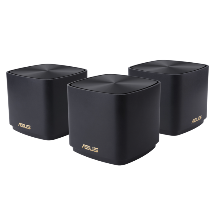 ZenWiFi XD4 Plus (B-3-PK) Wireless-AX1800 (3-pack) | 802.11ax | 1201+574 Mbit/s | 10/100/1000 Mbit/s | Ethernet LAN (RJ-45) ports 1 | Mesh Support Yes | MU-MiMO Yes | No mobile broadband | Antenna type Internal