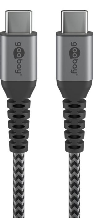 Goobay | USB-C  to USB-C  Textile Cable with Metal Plugs | 49302 | USB-C to USB-C USB-C male | USB-C male