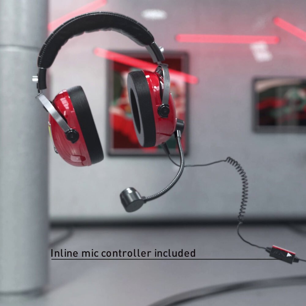 Thrustmaster | Gaming Headset | DTS T Racing Scuderia Ferrari Edition | Wired | Over-Ear | Red/Black - Image 3