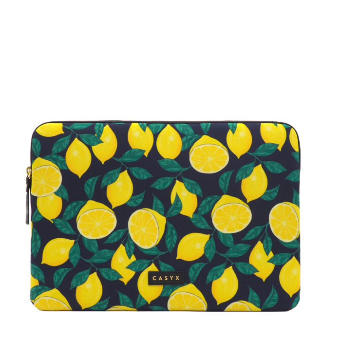 Casyx | SLVS-000002 | Casyx for MacBook | Fits up to size 13 ”/14 " | Sleeve | Midnight Lemons | Waterproof