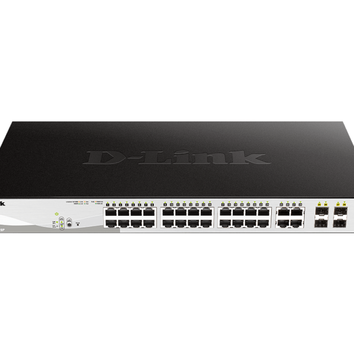 D-Link | 28-Port Gigabit Smart Managed PoE Switch | DGS-1210-28P | Managed L2+ | Desktop | Power supply type External