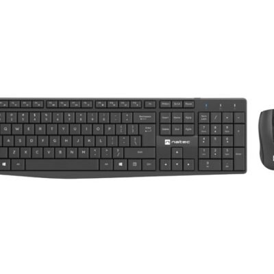 Natec | Keyboard and Mouse | Squid 2in1 Bundle | Keyboard and Mouse Set | Wireless | US | Black | Wireless connection