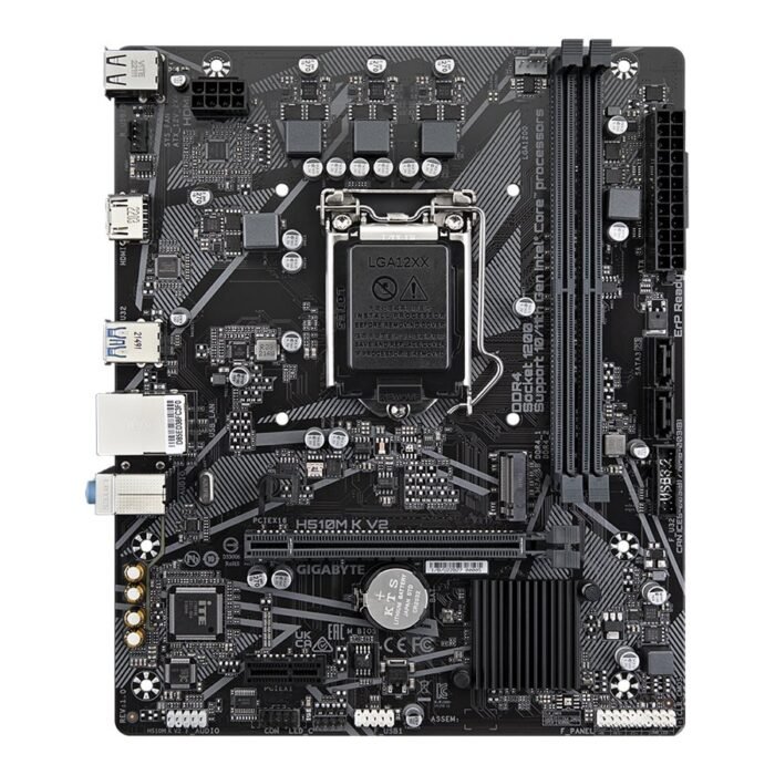 Gigabyte | H510M K V2 1.0 M/B | Processor family Intel | Processor socket  LGA1200 | DDR4 DIMM | Memory slots 2 | Supported hard disk drive interfaces 	SATA, M.2 | Number of SATA connectors 2 | Chipset Intel H470 Express | Micro ATX