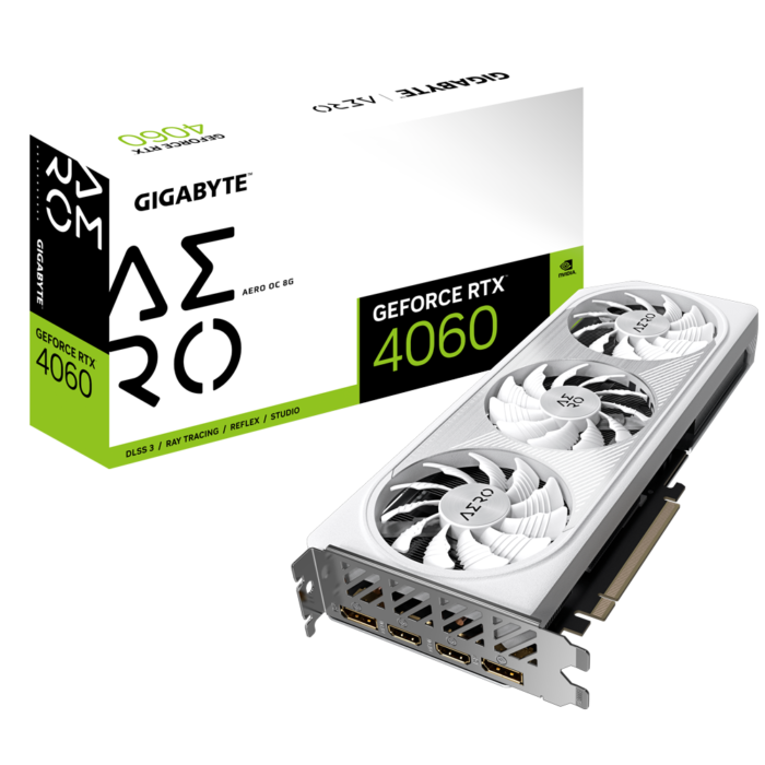 Gigabyte | GV-N4060AERO OC-8GD 1.0 | NVIDIA | 8 GB | GeForce RTX 4060 | GDDR6 | HDMI ports quantity 2 | PCI-E 4.0 | Memory clock speed 21000 MHz