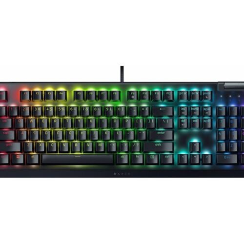 Razer | Mechanical Gaming Keyboard | BlackWidow V4 X | Black | Mechanical Gaming Keyboard | Wired | US | N/A g | Green Mechanical Switches (Clicky)