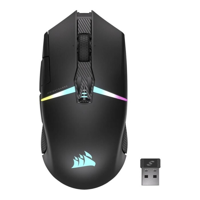 Corsair | Gaming Mouse | NIGHTSABRE RGB | Wireless | Bluetooth, 2.4 GHz | Black