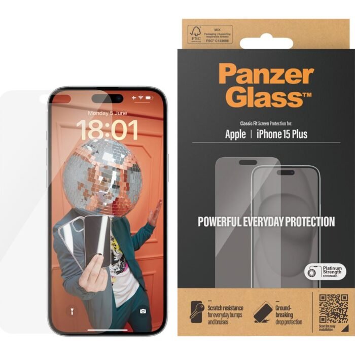 PanzerGlass | Screen protector | Apple | IPhone 15 Plus | Glass | Transparent