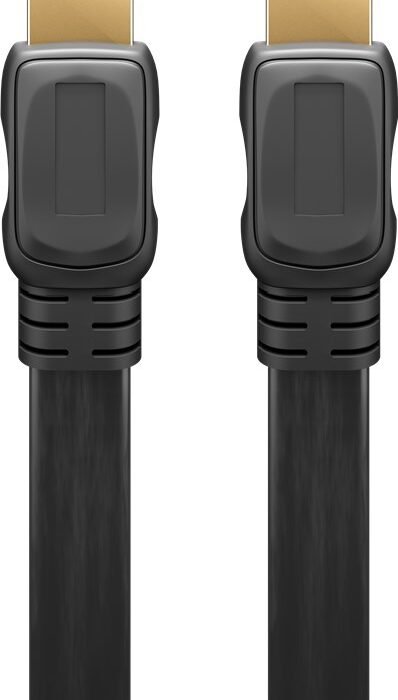 Goobay | High Speed HDMI Flat Cable with Ethernet | Black | HDMI male (type A) | HDMI (type A) | HDMI to HDMI | 2 m